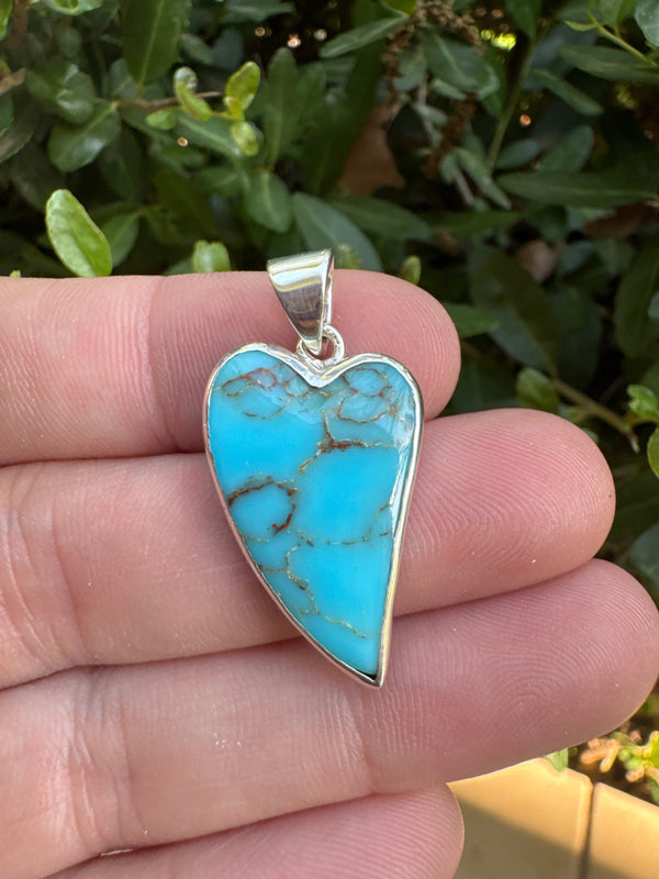 Ben Davis Kingman Turquoise Heart-Shaped Light Blue Turquoise