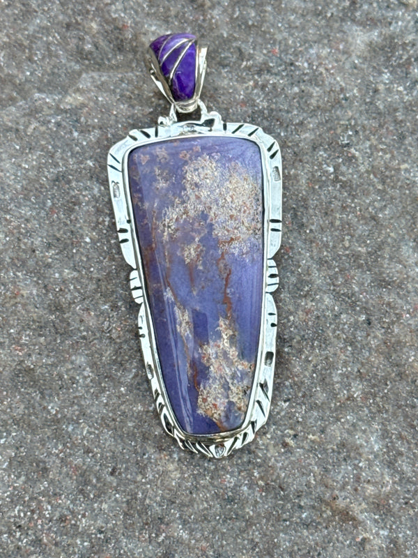 Burro Creek Jasper Pendant by Artisan Ed Lohman set in 925 Sterling Silver